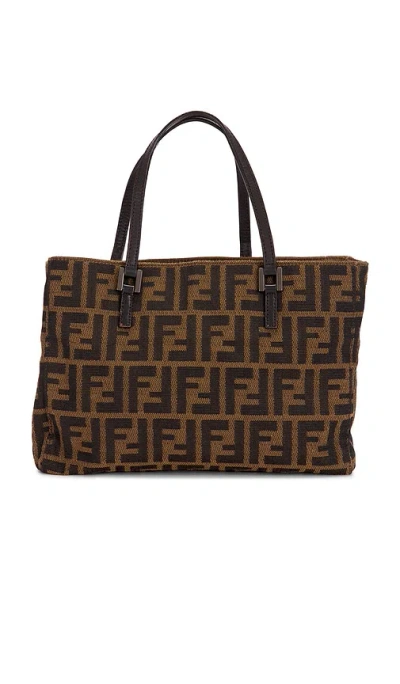 Fwrd Renew Fendi Zucca Tote Bag In Brown