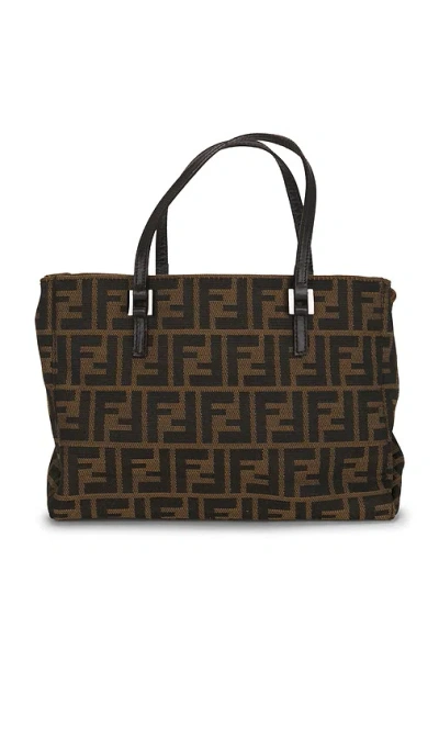 Fwrd Renew Fendi Zucca Tote Bag In Brown