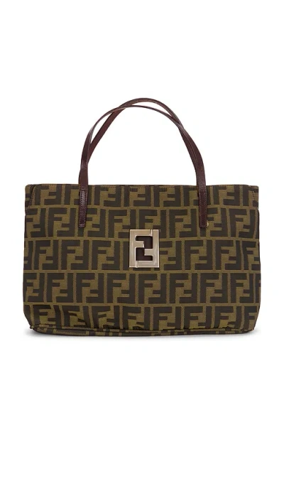 Fwrd Renew Fendi Zucca Tote Bag In Brown