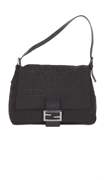 Fwrd Renew Fendi Zucchino Mama Baguette Shoulder Bag In Brown