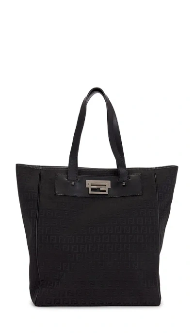 Fwrd Renew Fendi Zucchino Tote Bag In Black