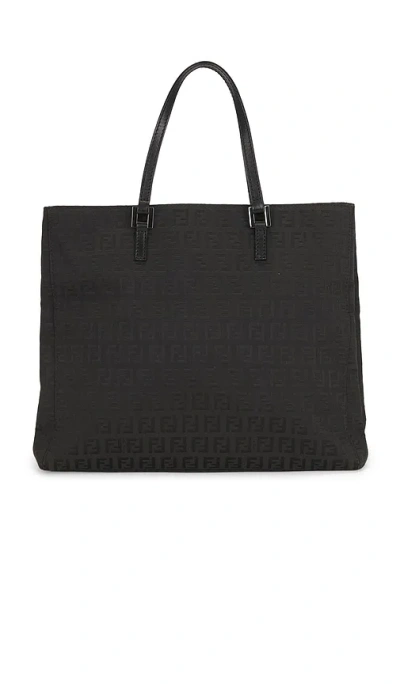 Fwrd Renew Fendi Zucchino Tote Bag In Black