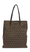 Fwrd Renew Fendi Zucchino Tote Bag In Brown