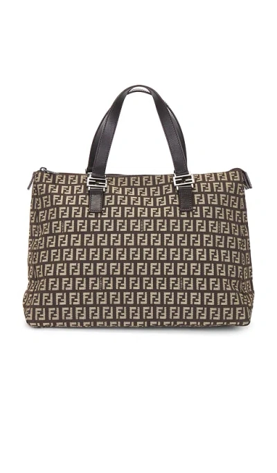 Fwrd Renew Fendi Zucchino Tote Bag In Red