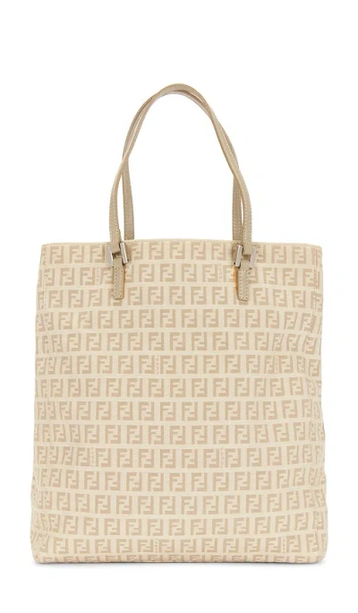 Fwrd Renew Fendi Zucchino Tote Bag In Neutral