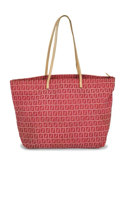 Fwrd Renew Fendi Zucchino Tote Bag In Pink