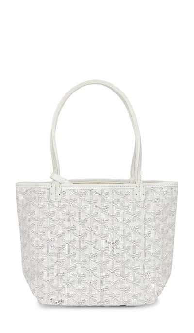 Fwrd Renew Goyard Saint Louis Junior Tote Bag In White