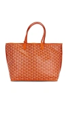 Fwrd Renew Goyard Saint Louis Pm Tote Bag In Orange