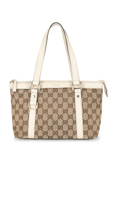 Fwrd Renew Gucci Abbey D-ring Tote Bag In Sand