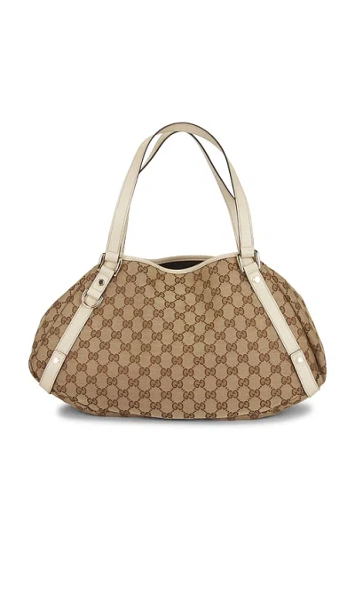 Fwrd Renew Gucci Abbey Shoulder Bag In Beige