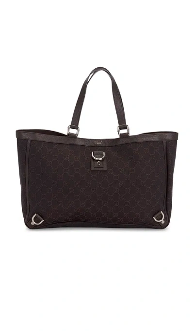 Fwrd Renew Gucci Abbey Tote Bag In Brown