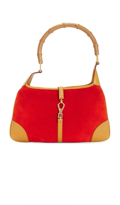 Fwrd Renew Gucci Bambo Jackie Shoulder Bag In Red