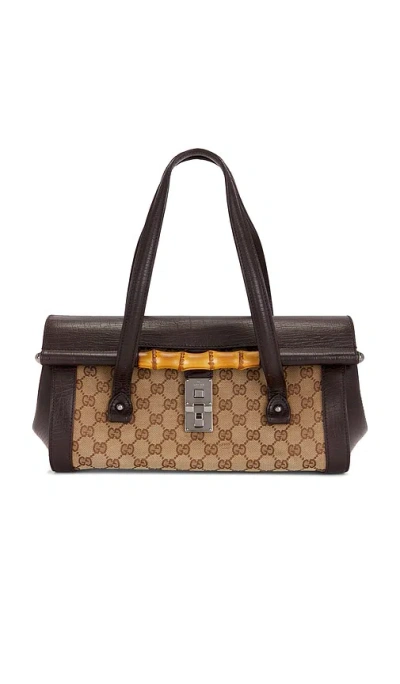 Fwrd Renew Gucci Bamboo Bullet Handbag In Brown