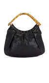 Fwrd Renew Gucci Bamboo Hobo Bag In Black