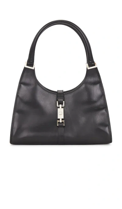 Fwrd Renew Gucci Bardot Shoulder Bag In Black