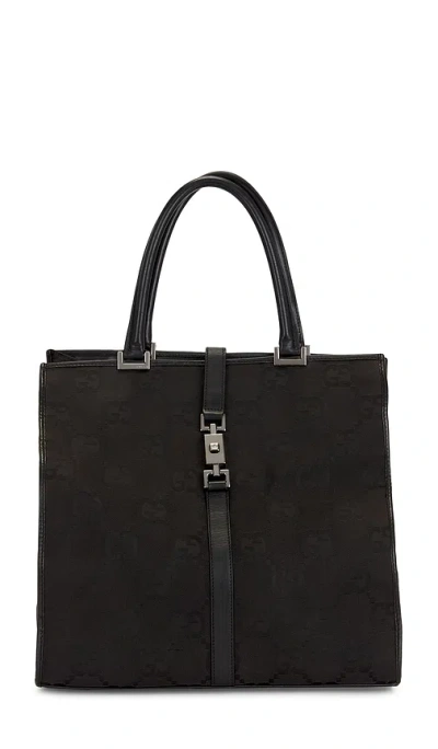 Fwrd Renew Gucci Bardot Tote Bag In Black