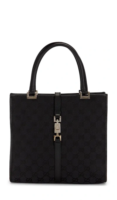Fwrd Renew Gucci Bardot Tote Bag In Black