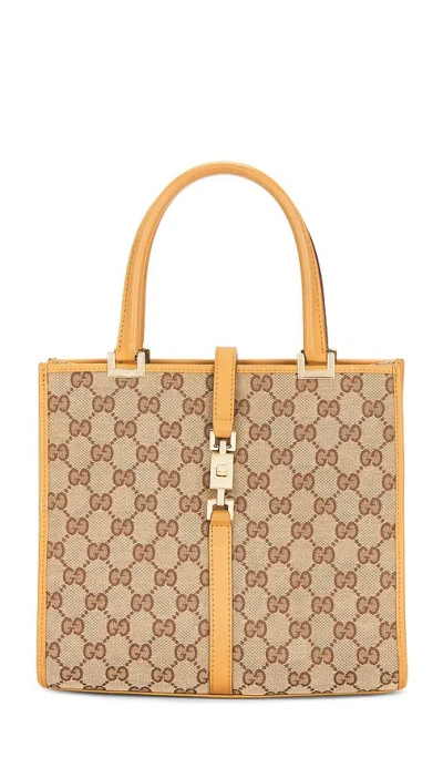Fwrd Renew Gucci Bardot Tote Bag In Nude