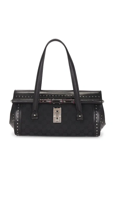 Fwrd Renew Gucci Bamboo Bullet Handbag In Black