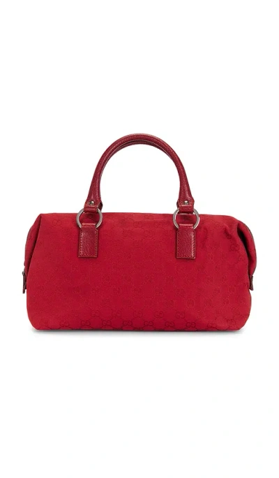 Fwrd Renew Gucci Boston Bag In Red