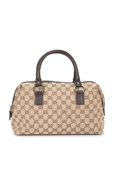 Fwrd Renew Gucci Boston Bag In Sand