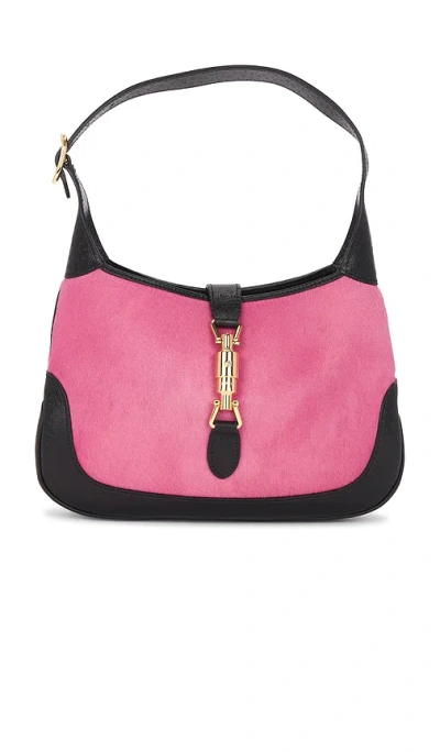Fwrd Renew Gucci Calf Hair Mini Jackie 1961 Hobo Bag In Pink