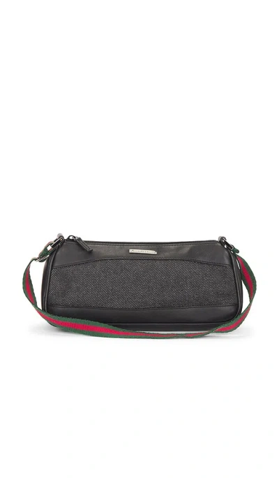 Fwrd Renew Gucci Denim Pochette Shoulder Bag In Black