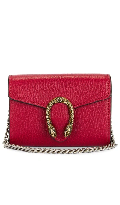 Fwrd Renew Gucci Dionysus Wallet On Chain In Red
