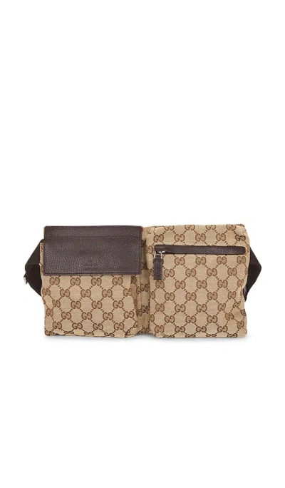 Fwrd Renew Gucci Double Pocket Belt Bag In Purple