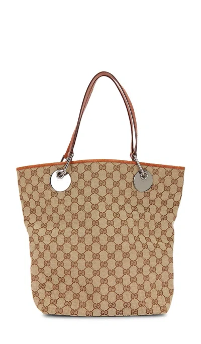 Fwrd Renew Gucci Eclipse Tote Bag In Brown