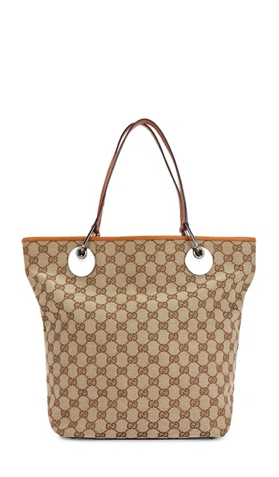 Fwrd Renew Gucci Eclipse Tote Bag In Sand