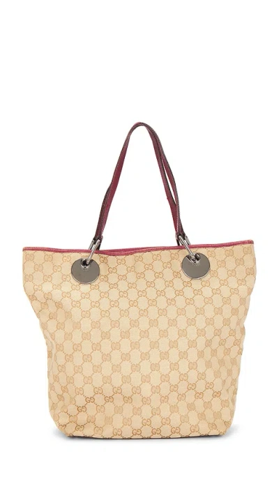 Fwrd Renew Gucci Eclipse Tote Bag In Sand