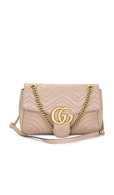 Fwrd Renew Gucci G Marmont Shoulder Bag In Sand