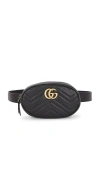 Fwrd Renew Gucci Gg Marmont Belt Bag In Black