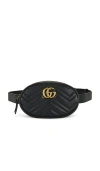 Fwrd Renew Gucci Gg Marmont Belt Bag In Black