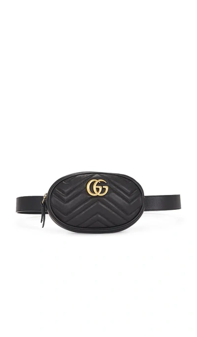 Fwrd Renew Gucci Gg Marmont Belt Bag In Black