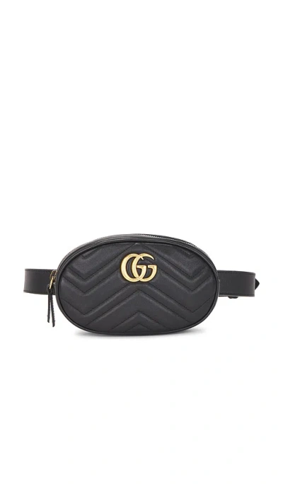 Fwrd Renew Gucci Gg Marmont Belt Bag In Black