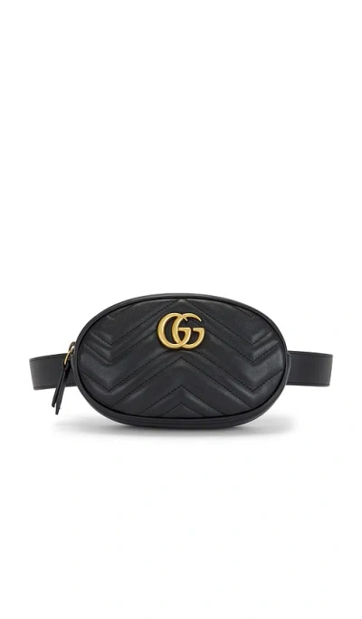 Fwrd Renew Gucci Gg Marmont Belt Bag In Black