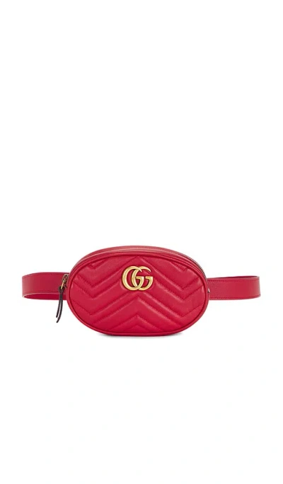 Fwrd Renew Gucci Gg Marmont Belt Bag In Red