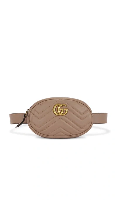 Fwrd Renew Gucci Gg Marmont Belt Bag In Sand