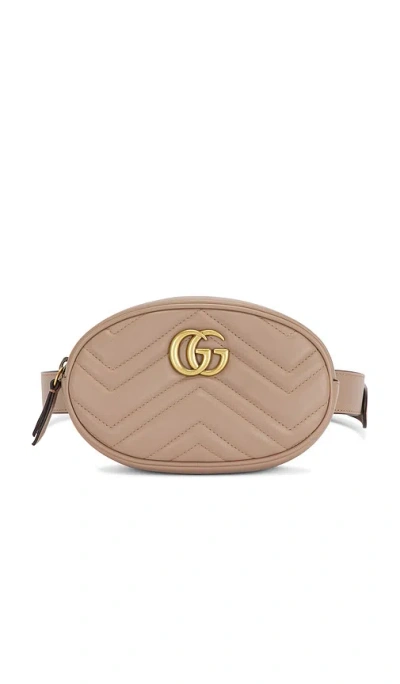 Fwrd Renew Gucci Gg Marmont Belt Bag In Brown