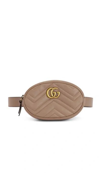 Fwrd Renew Gucci Gg Marmont Belt Bag In Sand