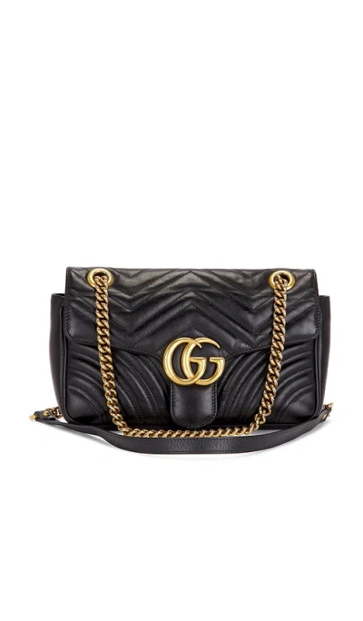 Fwrd Renew Gucci Gg Marmont Shoulder Bag In 黑色