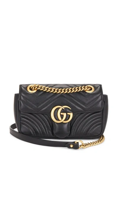 Fwrd Renew Gucci Gg Marmont Shoulder Bag In Black