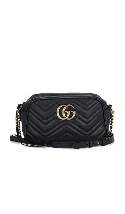 Fwrd Renew Gucci Gg Marmont Shoulder Bag In Black
