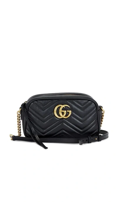 Fwrd Renew Gucci Gg Marmont Shoulder Bag In Black