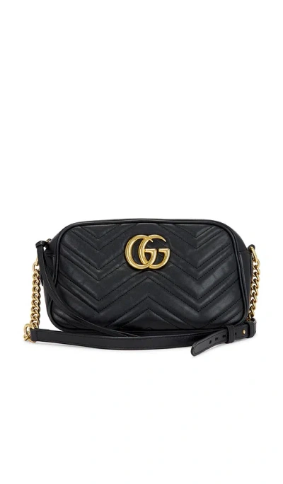 Fwrd Renew Gucci Gg Marmont Shoulder Bag In Black
