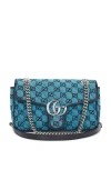 Fwrd Renew Gucci Gg Marmont Shoulder Bag In Blue