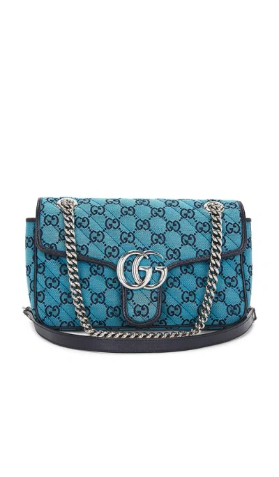 Fwrd Renew Gucci Gg Marmont Shoulder Bag In Blue