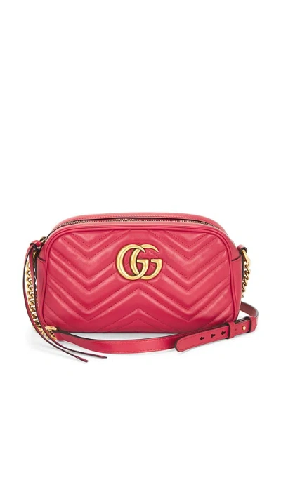 Fwrd Renew Gucci Gg Marmont Shoulder Bag In Red